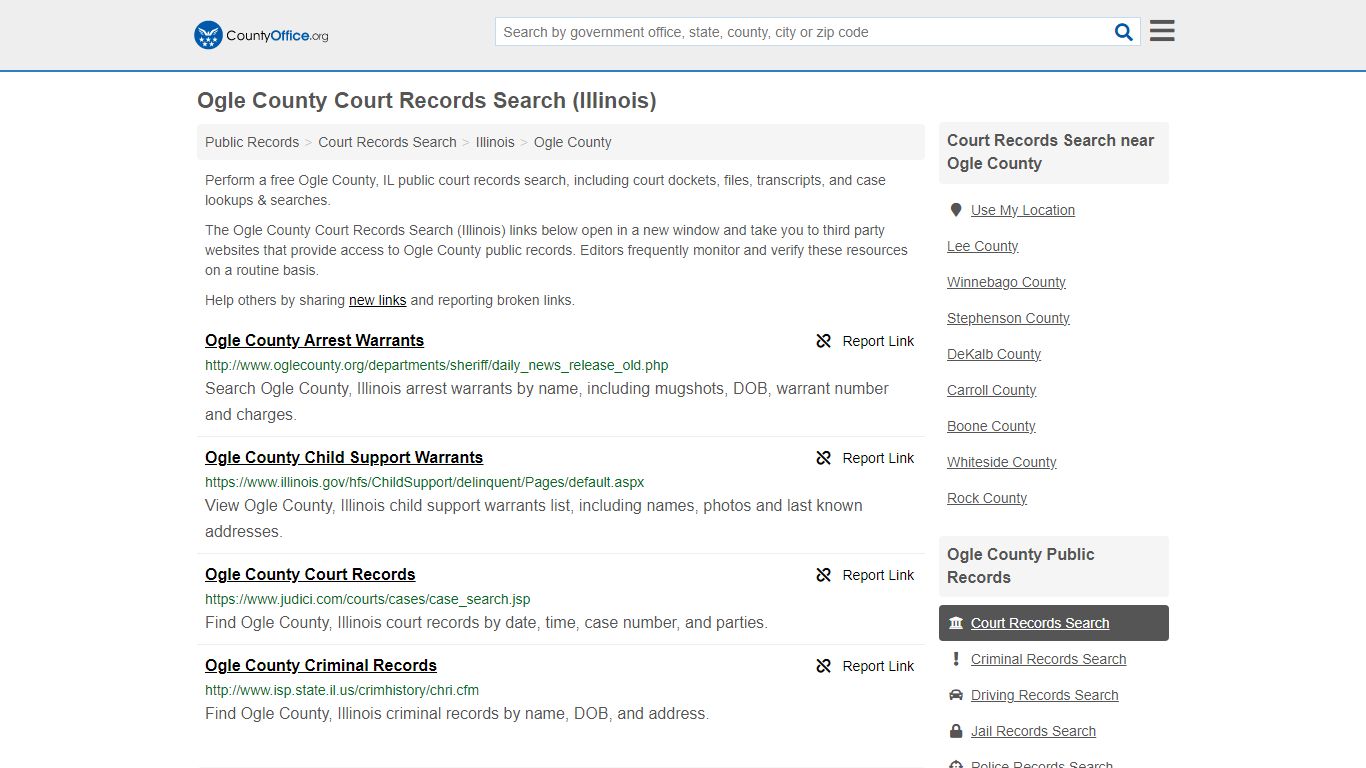 Ogle County Court Records Search (Illinois) - County Office